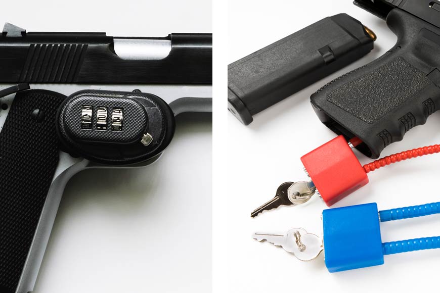 Photo of different types of trigger locks